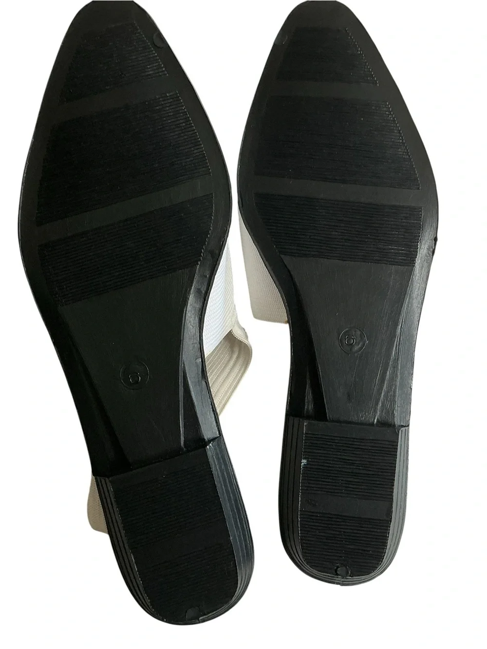 Vintage Rio Sunwear Off-White Canvas Slingback Flats - Women's Size 6